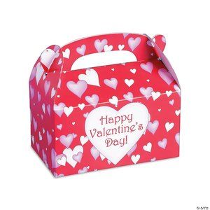 Valentine Heart Treat Boxes with Handle * Gable Boxes